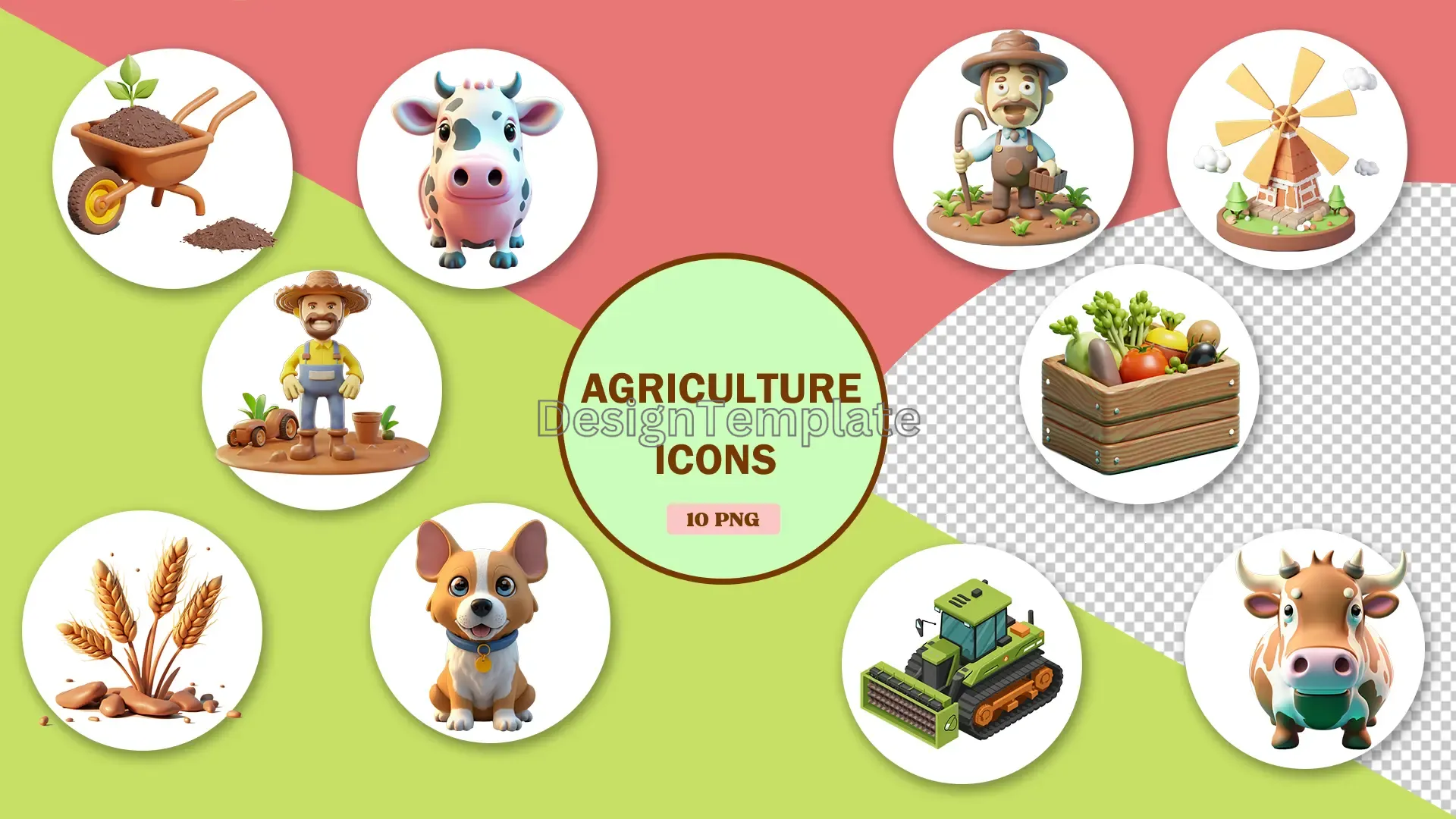 Farming Icons 3D Graphics Pack